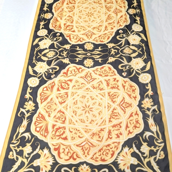 Vintage Chiffon Floral Patterned Oblong Scarf - Picture 3 of 10